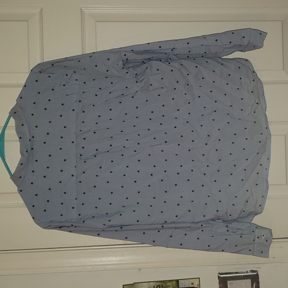 Tex Blue Pinstripe Star Long Sleeve Button Up - Picture 3 of 3